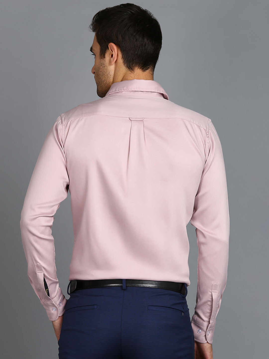 Solid Mauve Pink Slim Fit Shirt