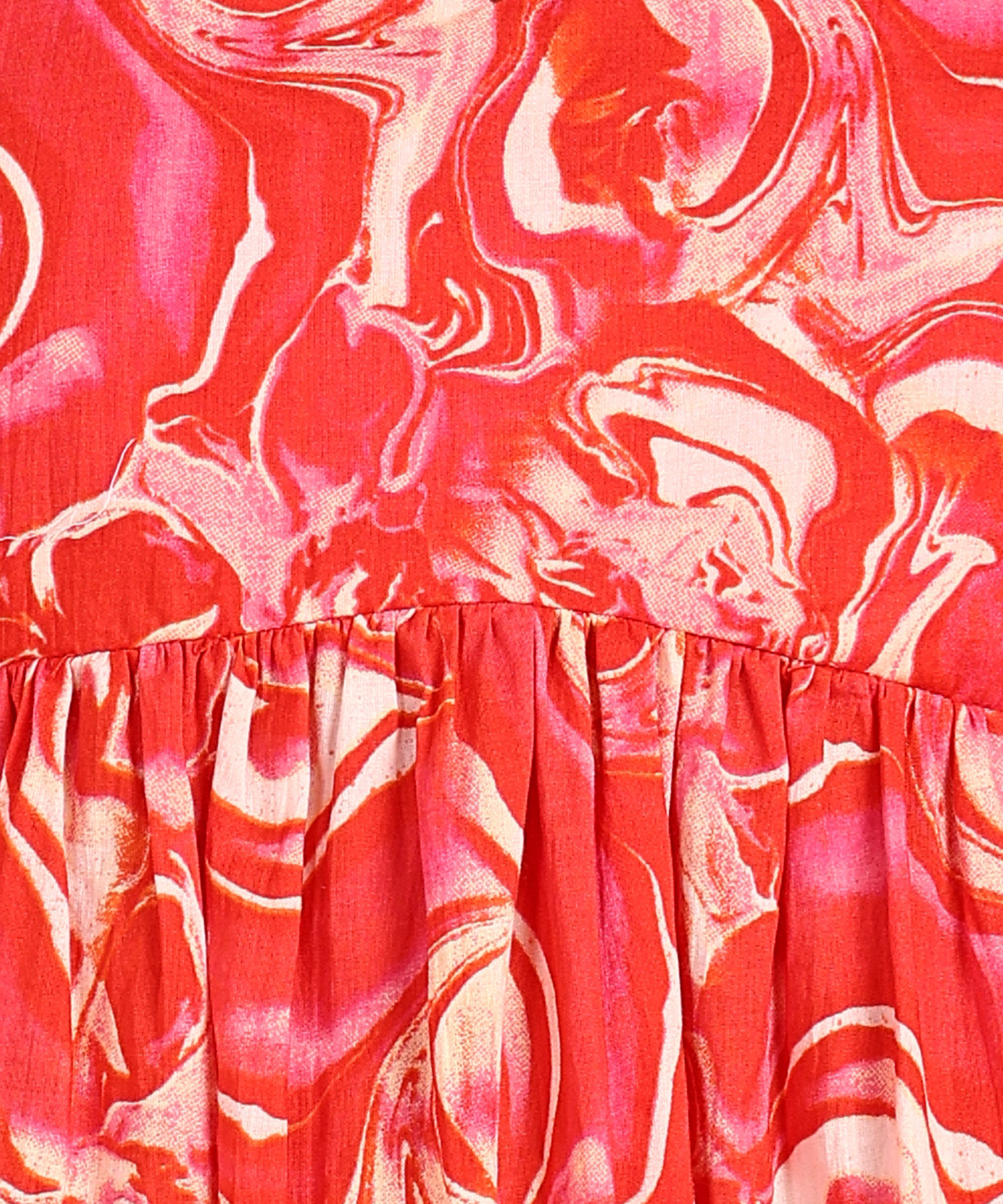 Red Colored Printed Maternity Wear Maxi Dress