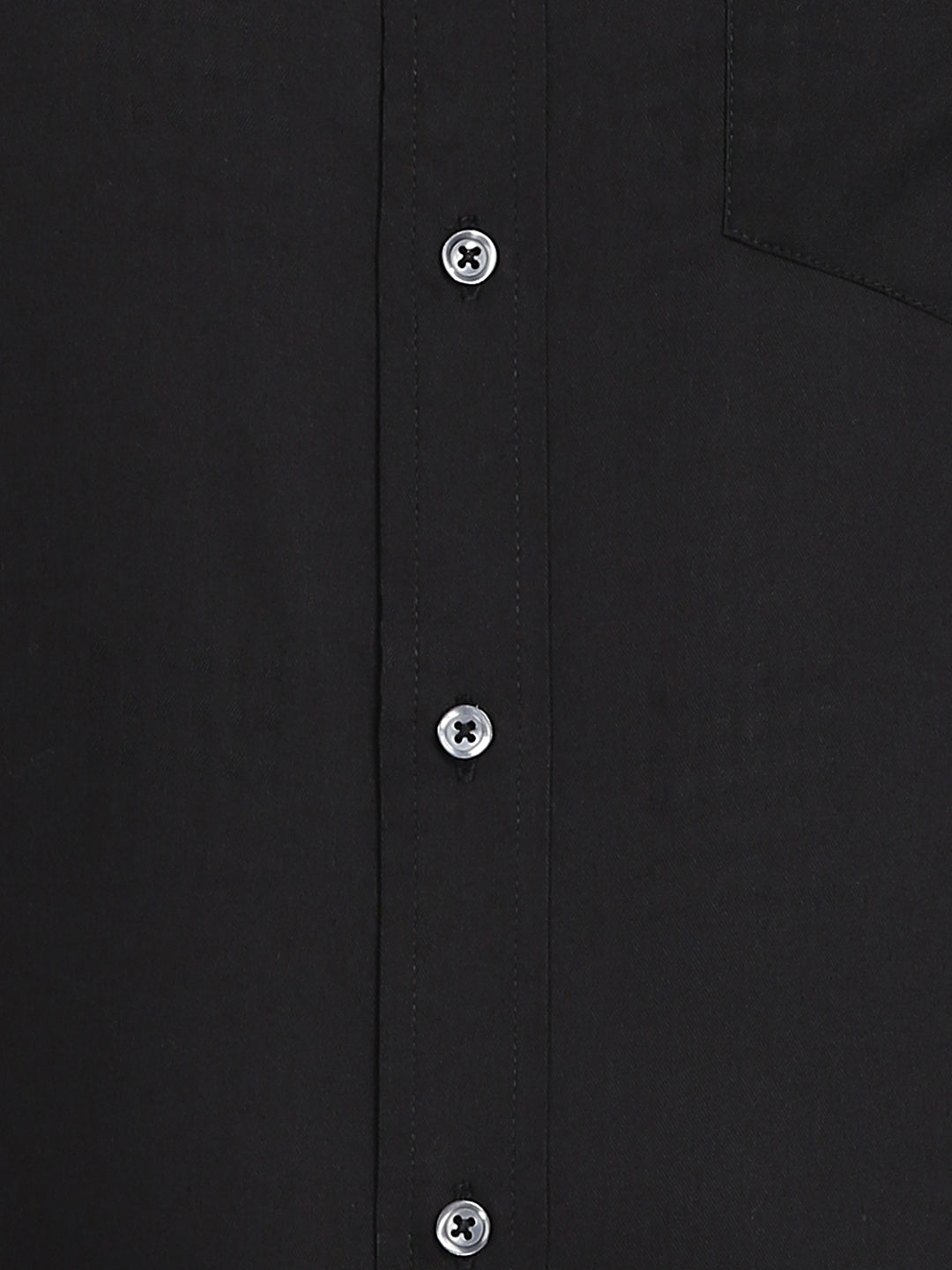 Self Checked Dark Black Slim Fit Shirt