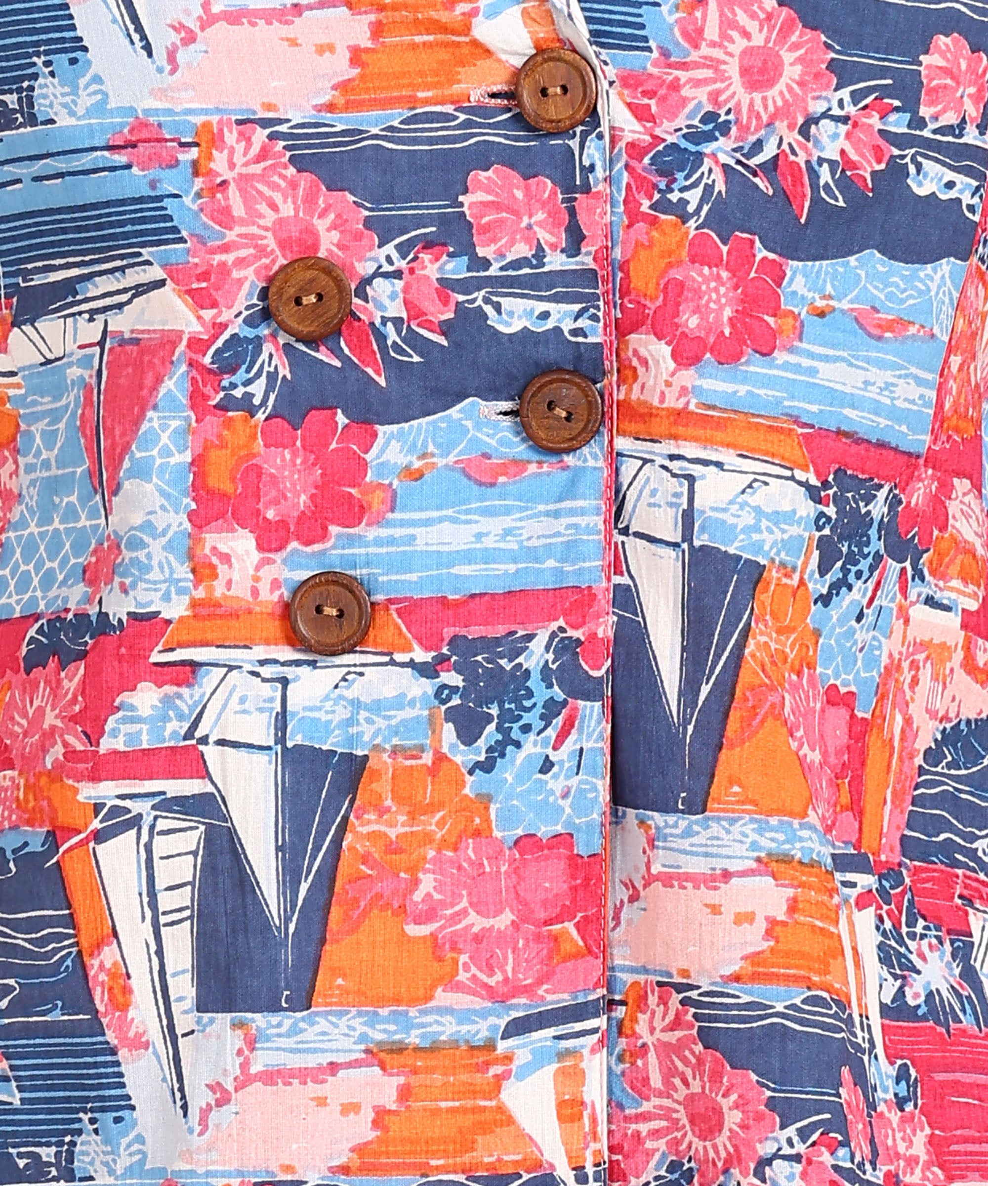 Multicolored Printed Shirt & Pant Set