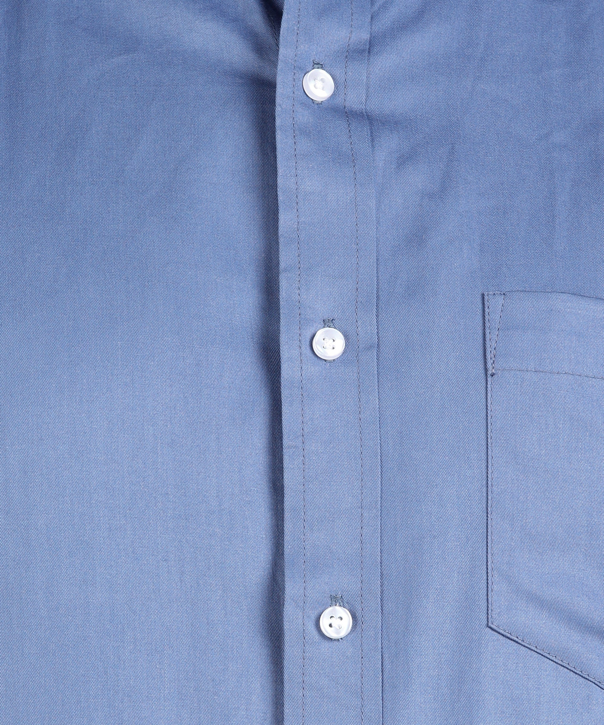 Solid Blue Slim Fit Shirt