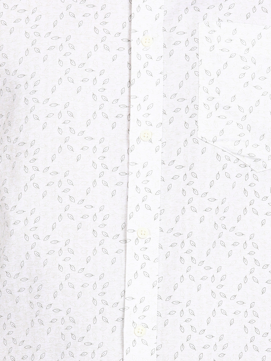 Green Leaf Printed Slim Fit Shirt
