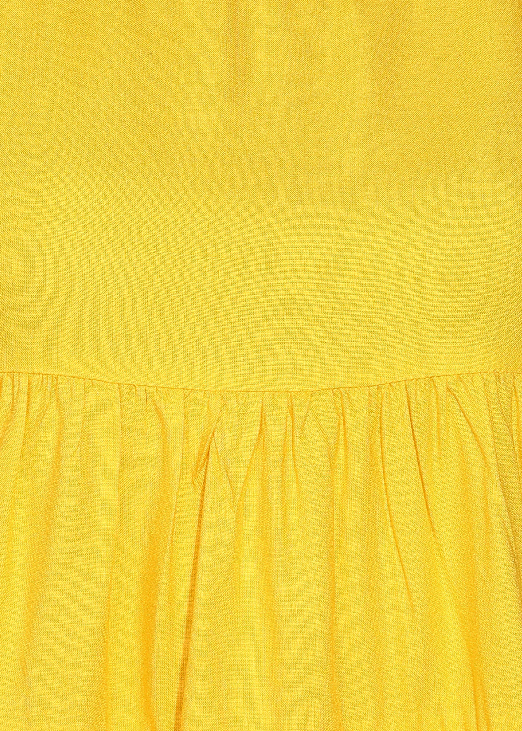 Sleeveless Sunshine Yellow Tiered Top