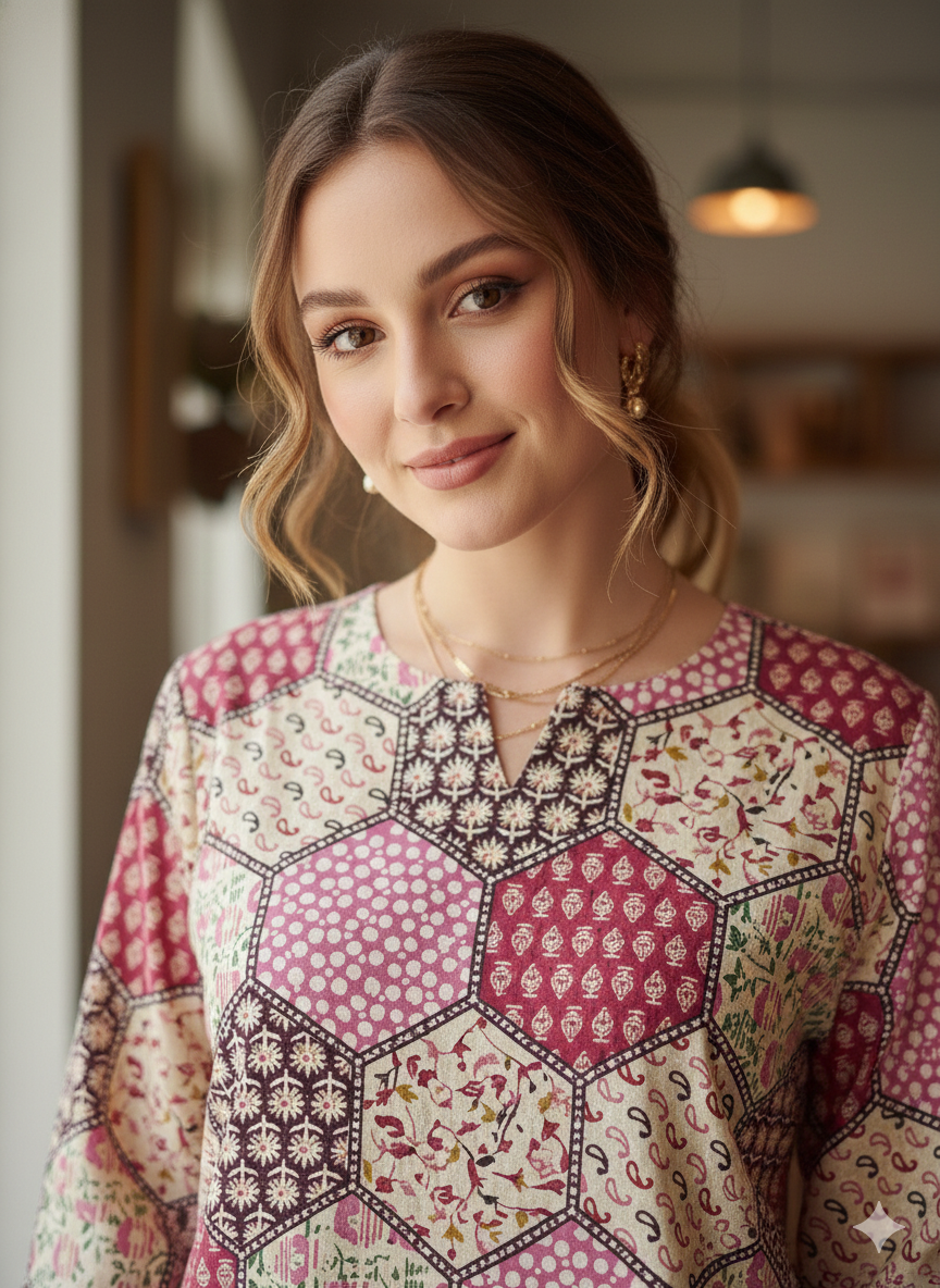 Multicolour Short Kurti