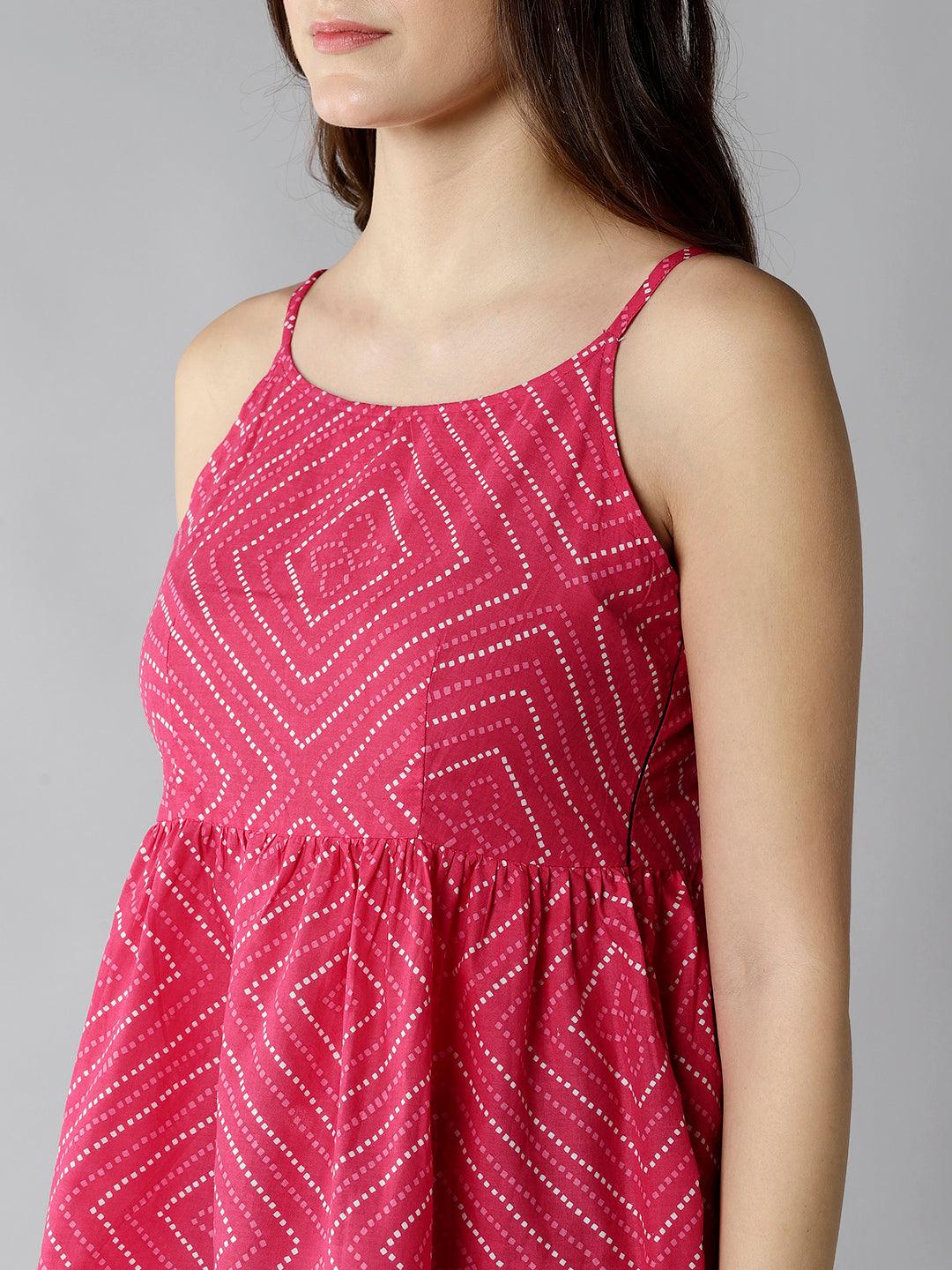 Znx Women Bhandhni Printed Pompom Top - Znxclothing
