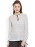 Floral Cream White Top - Znxclothing