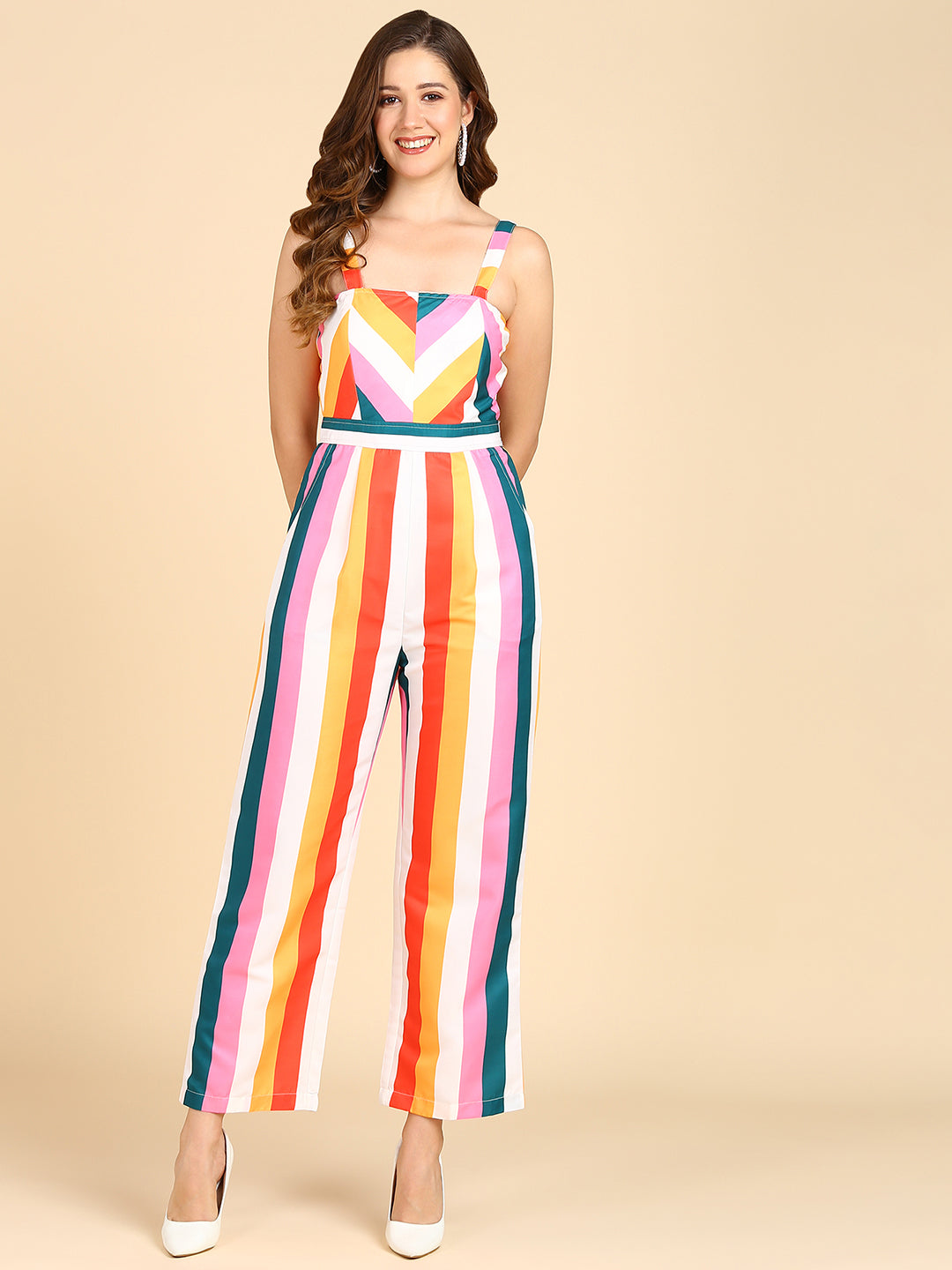 Multi Color Strip Jumpsuit