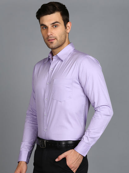 Solid Violet Slim Fit Shirt