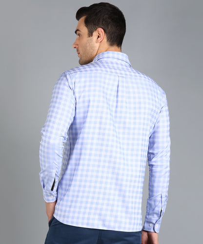 Blue Checked Slim Fit Shirt