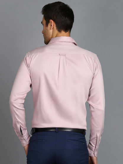 Solid Mauve Pink Slim Fit Shirt
