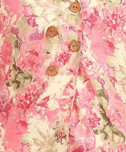 Pink Colored Floral Print Shirt &amp; Pant Set