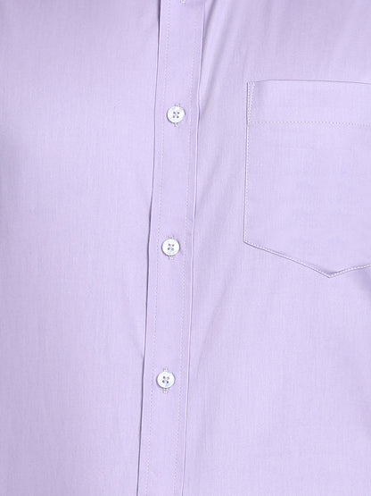 Solid Violet Slim Fit Shirt
