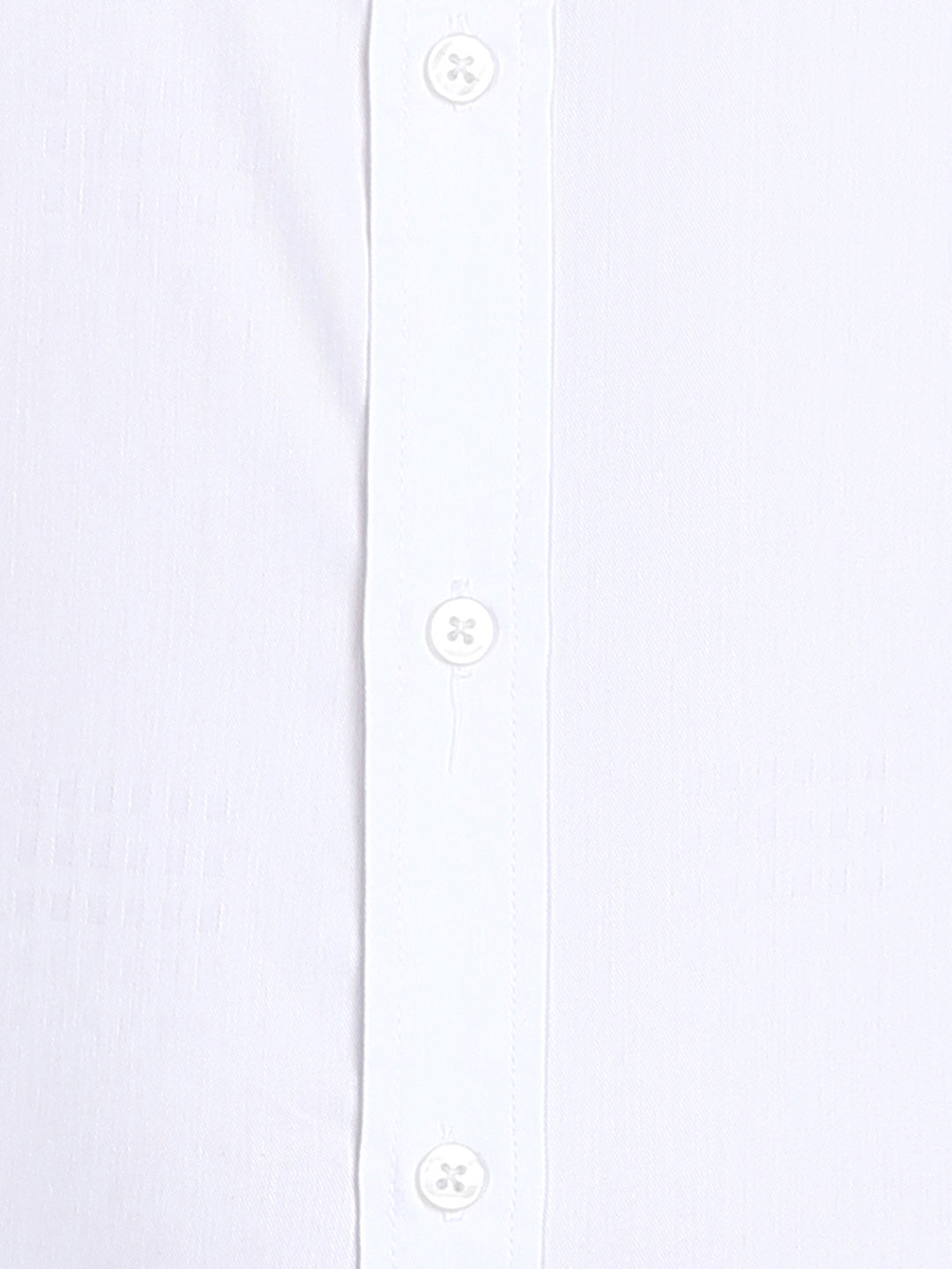 Self Checked Dark White Slim Fit Shirt