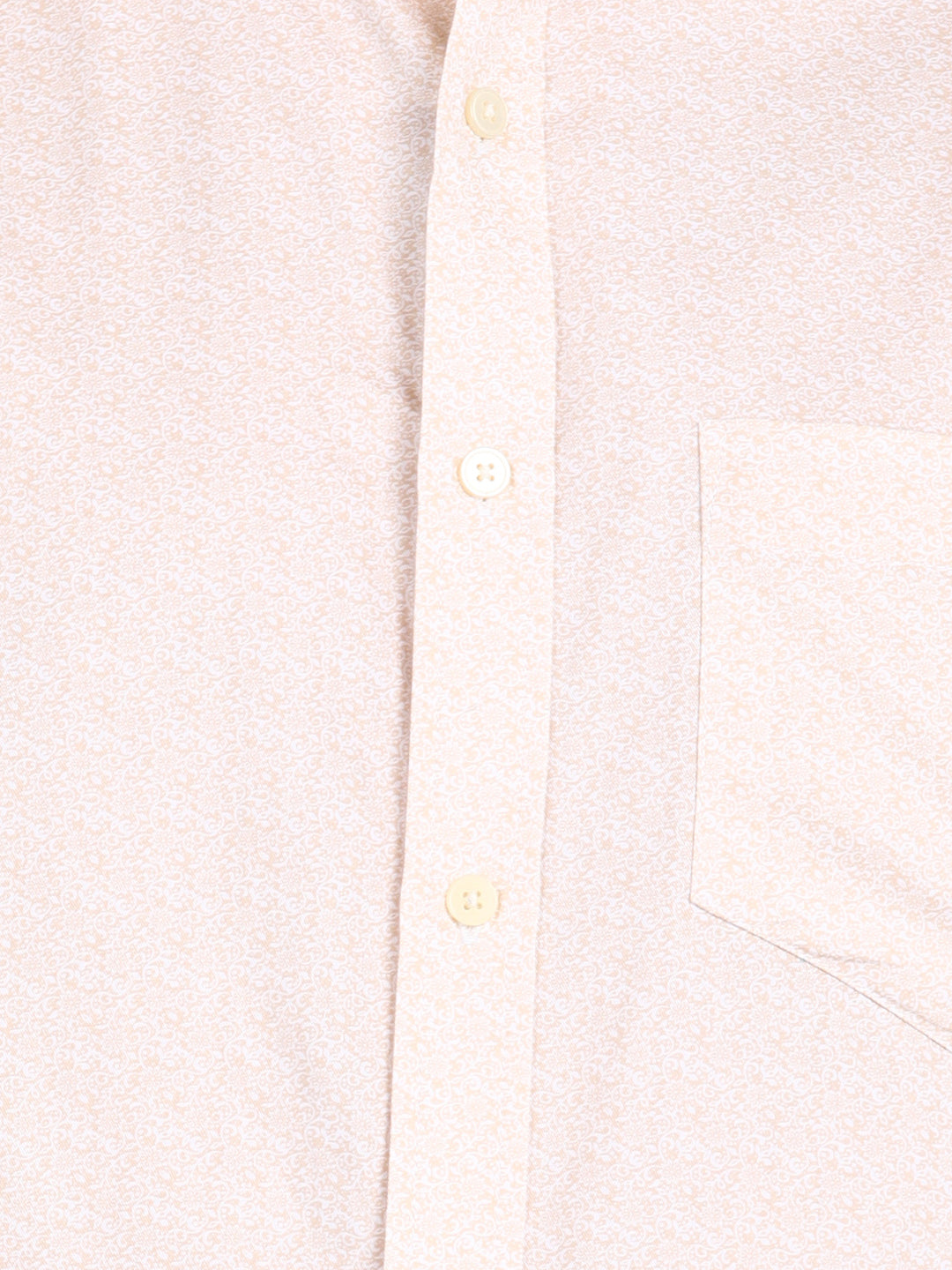 Yellow Floral Printed Slim Fit Shirt