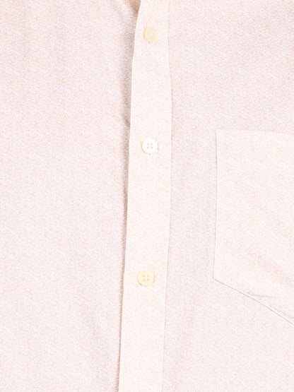Yellow Floral Printed Slim Fit Shirt