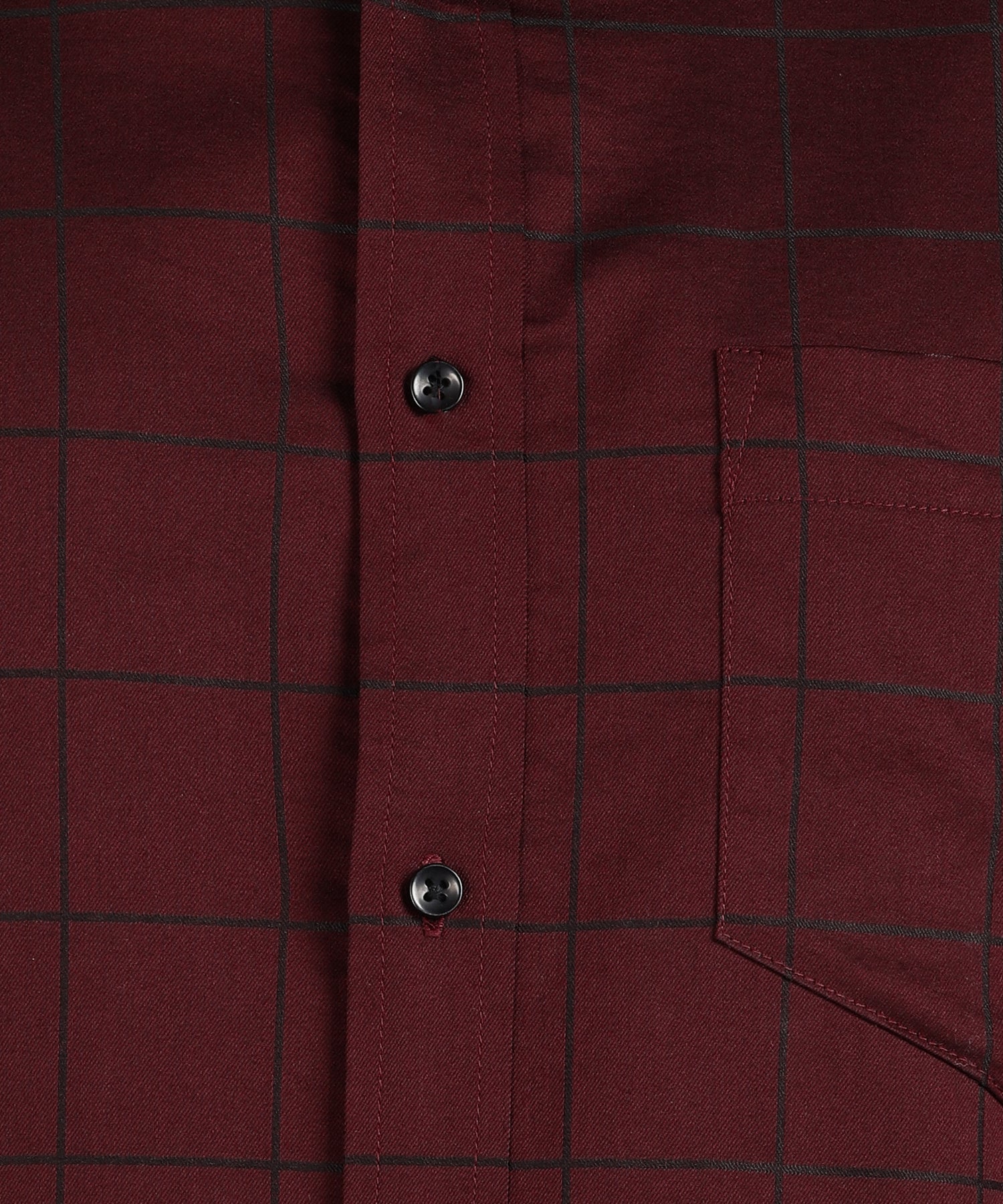 Red Checked Slim Fit Shirt