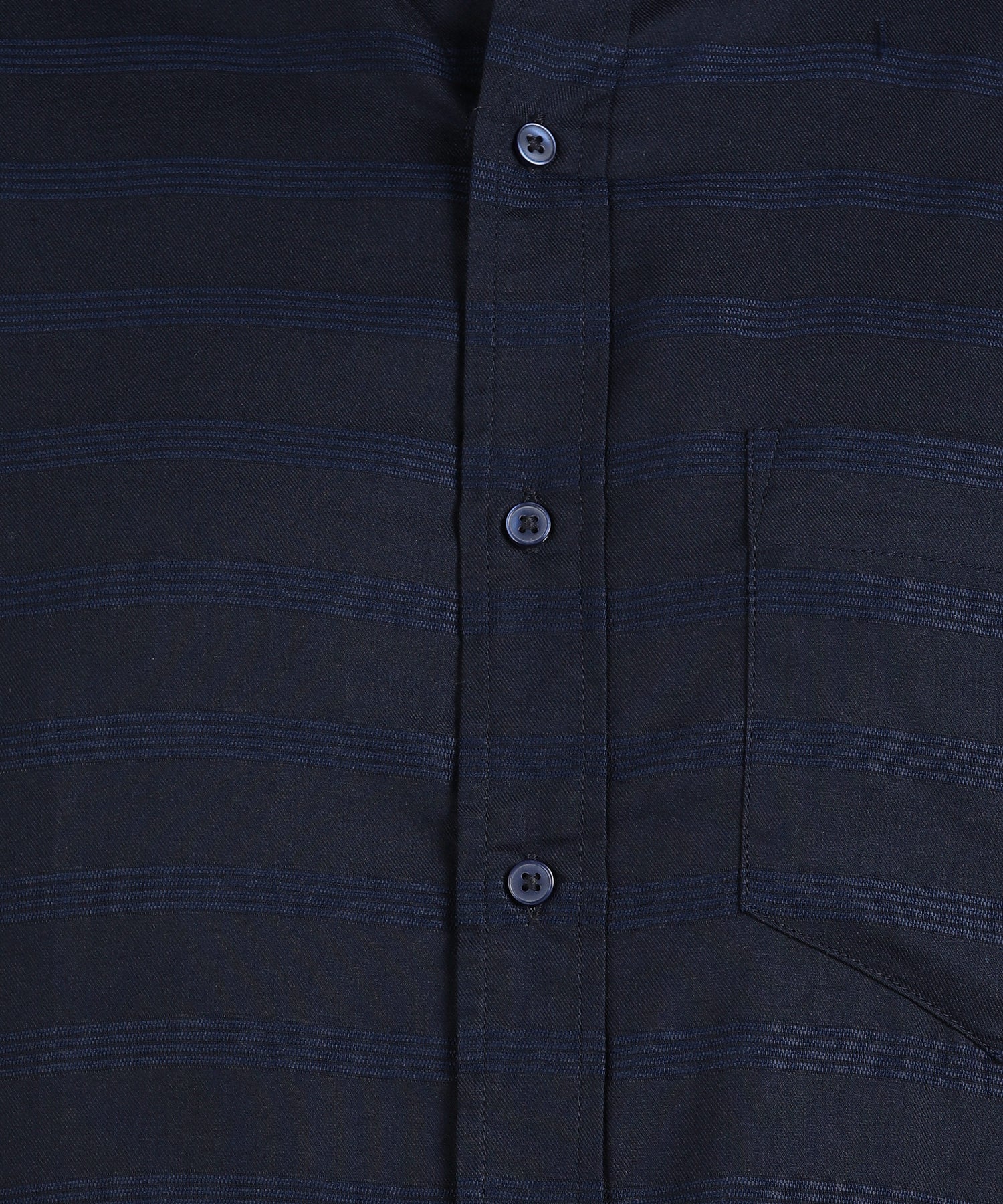 Dark Blue Striped Slim Fit Shirt