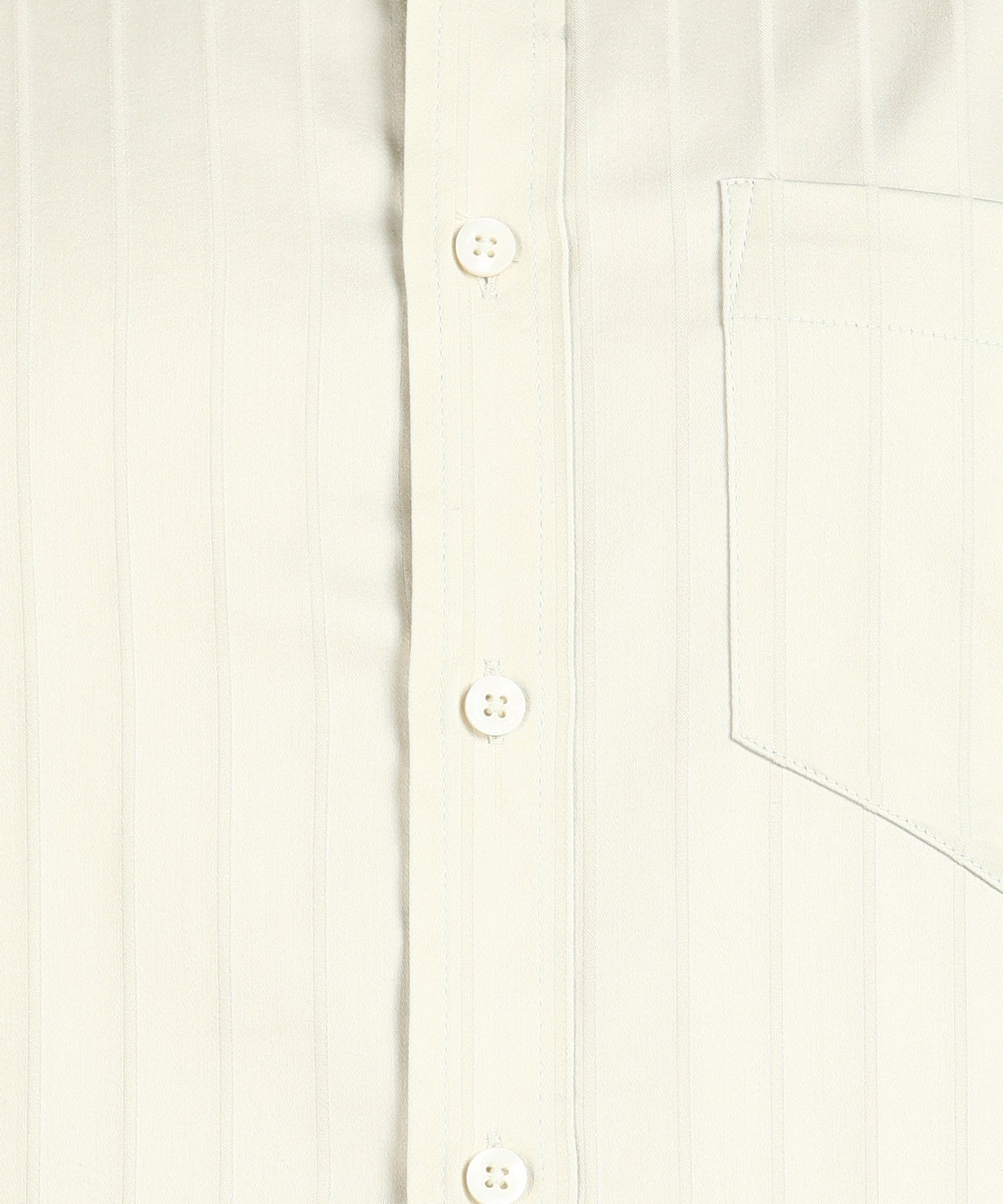 Self Striped Beige Slim Fit Shirt
