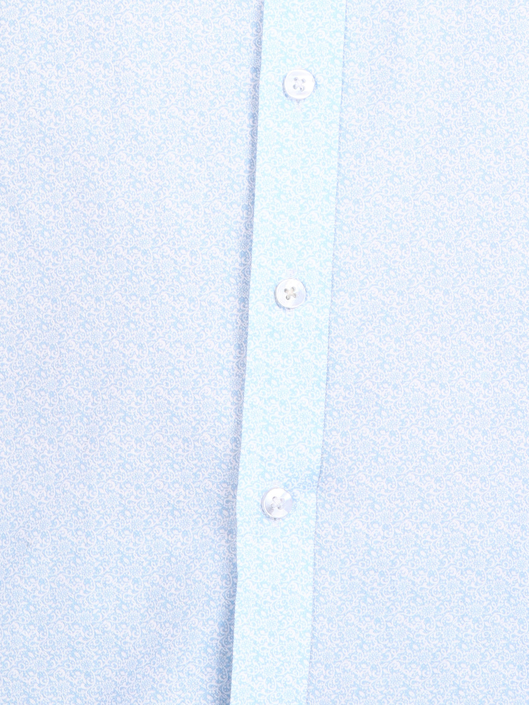 Floral Printed Blue Slim Fit Shirt