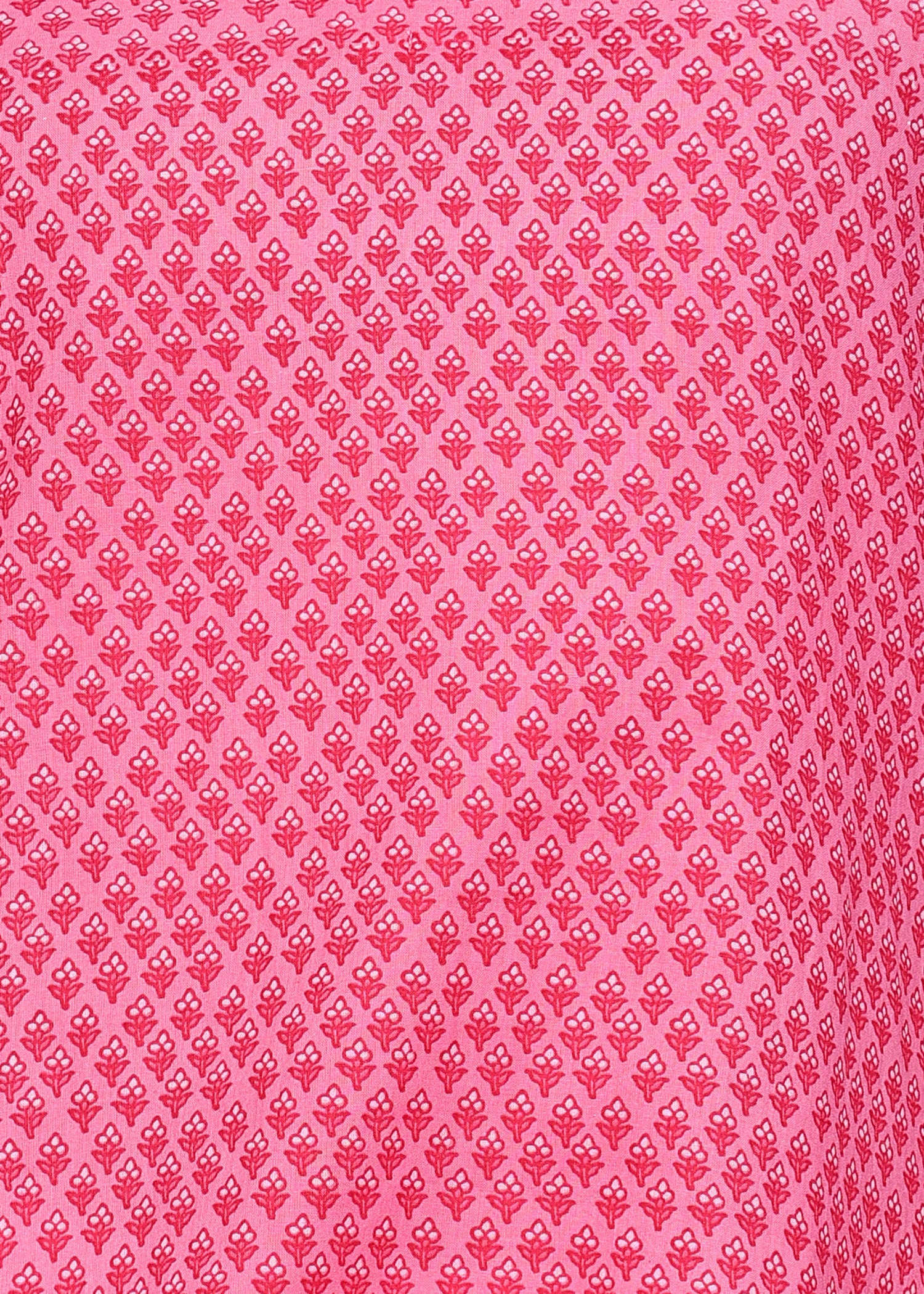 Pink Printed Short Cotton Kurti