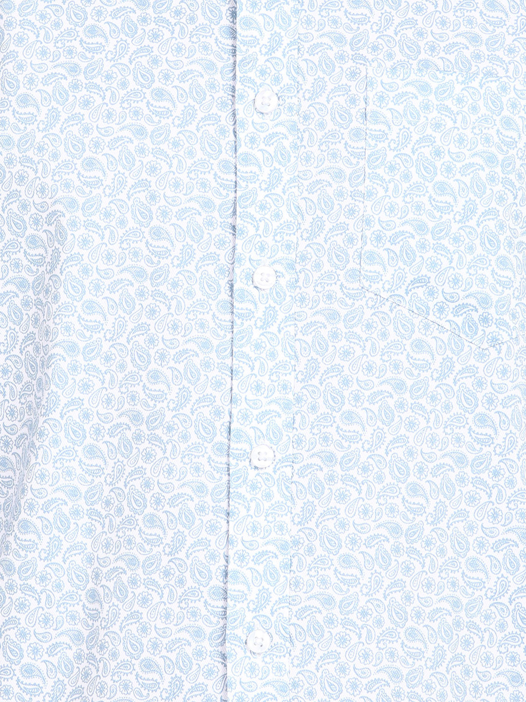 Blue Indian Print Printed Slim Fit Shirt