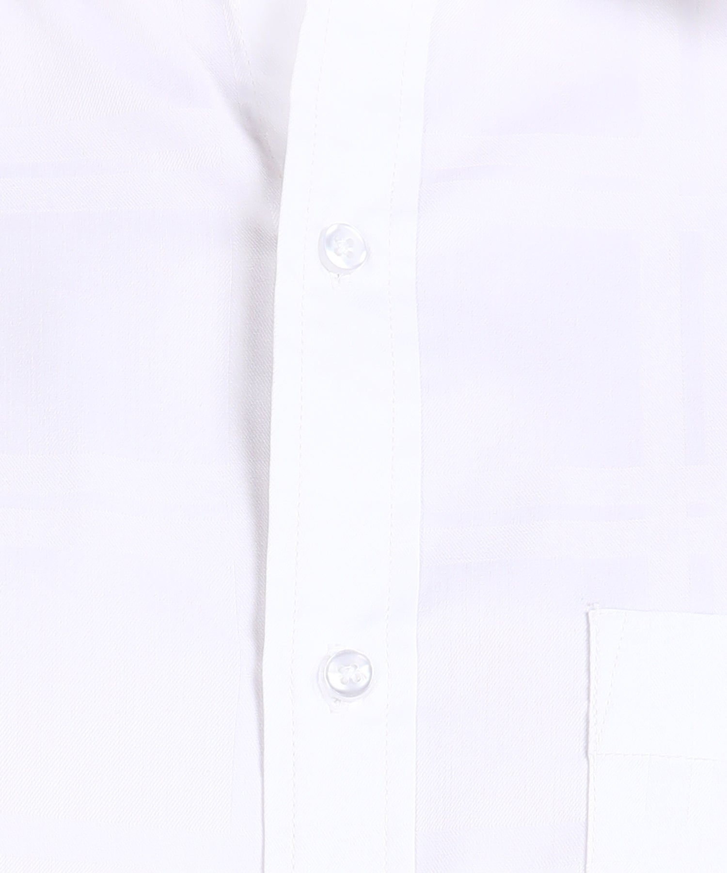 Self Design White Slim Fit Shirt