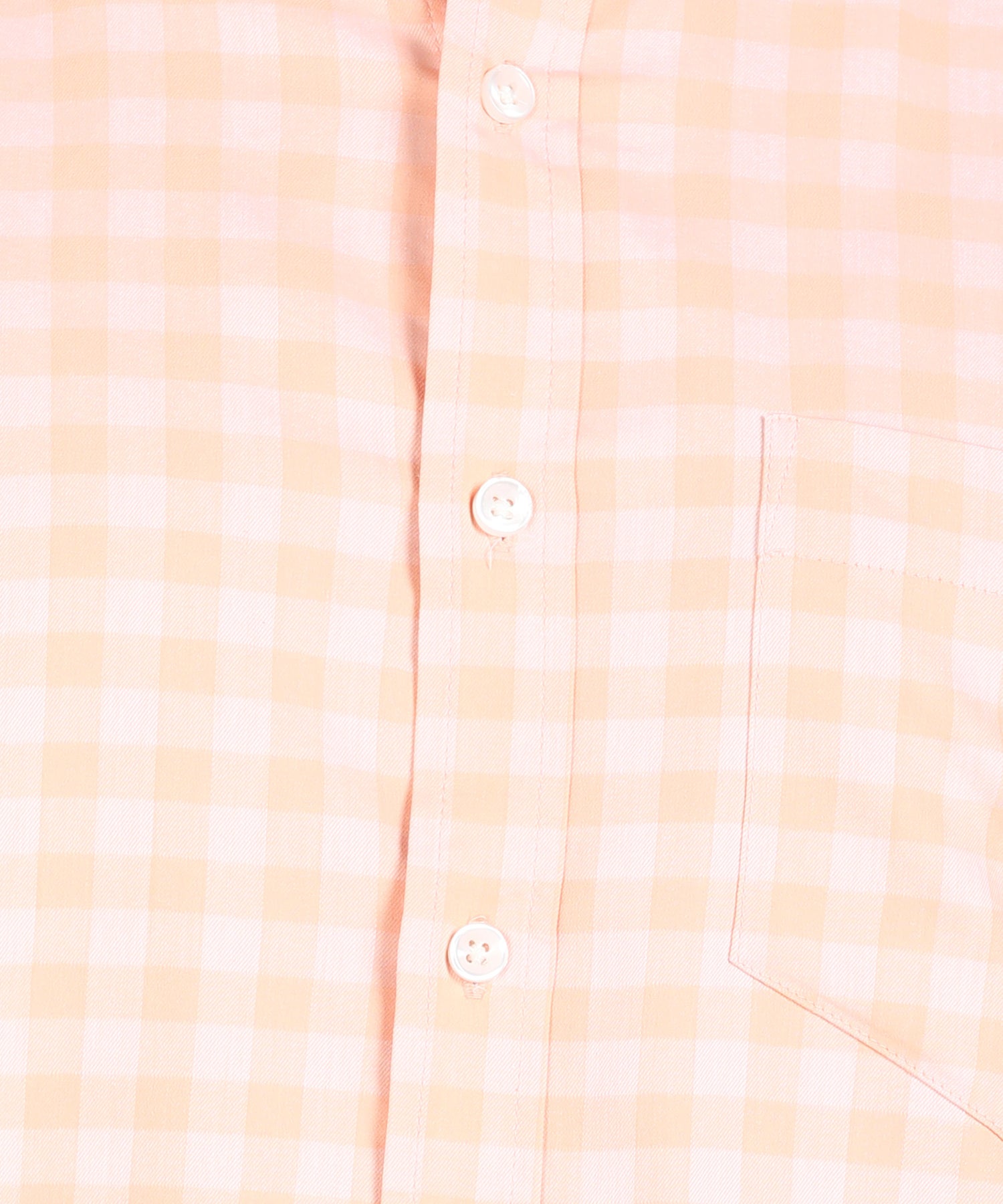Peach Checked Slim Fit Shirt