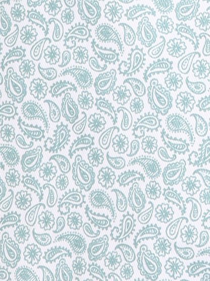 Green Floral Printed Slim Fit Shirt