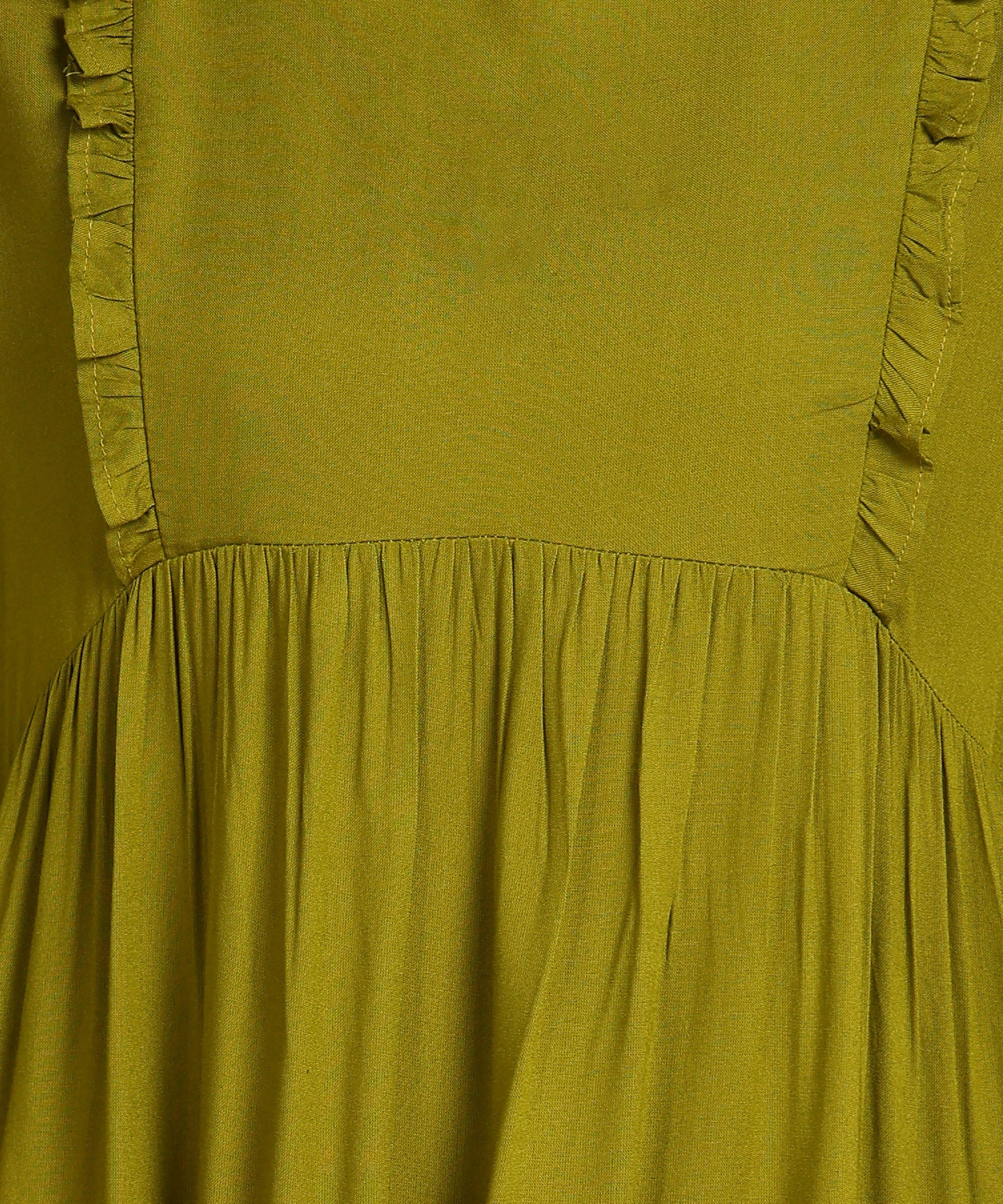 Olive Green Maternity Wear Midi Dress