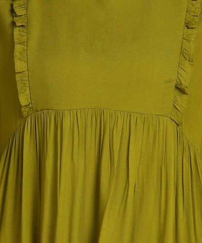 Olive Green Maternity Wear Midi Dress