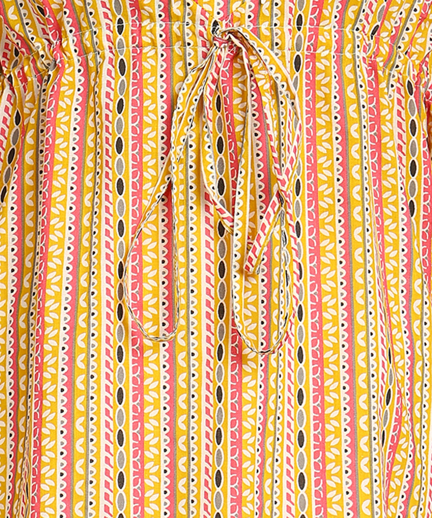 Yellow Printed Maternity Wear Kaftan