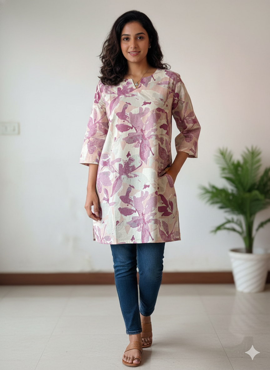 Printed short kurti