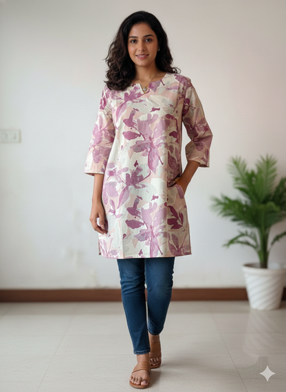 Printed short kurti