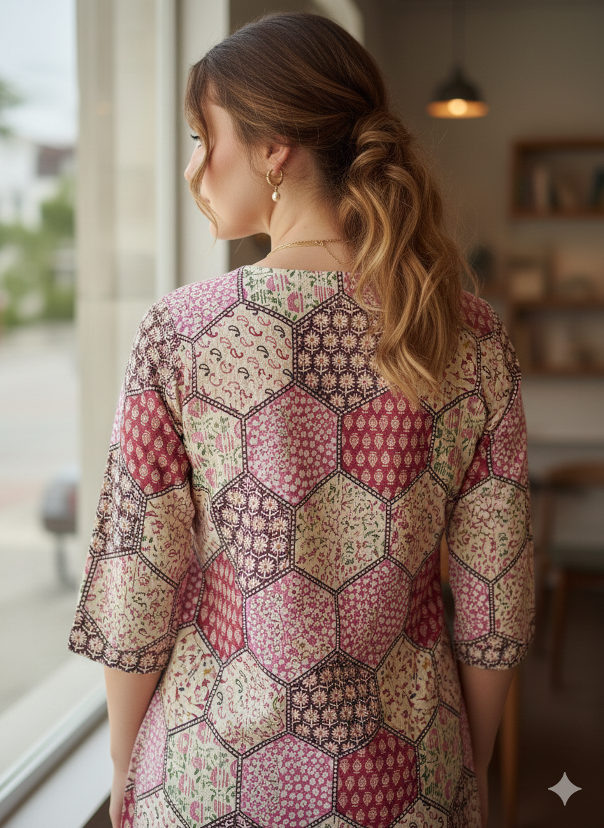 Multicolour Short Kurti