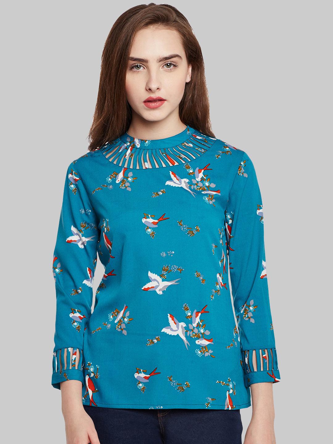 MOCK NECKLINE TOP - Znxclothing