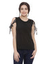 Women Black Sleeveless Top - Znxclothing