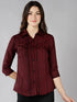 Znx Women Maroon Printed Shirt - Znxclothing