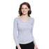 Solid Light grey Round neck T-shirt - Znxclothing