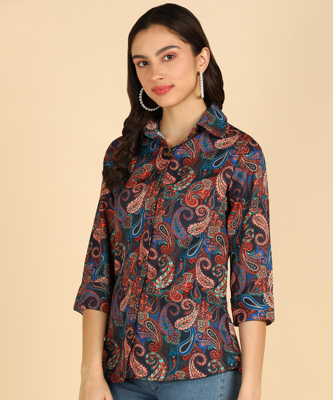 Ethnic Printed Multicolor Shirt