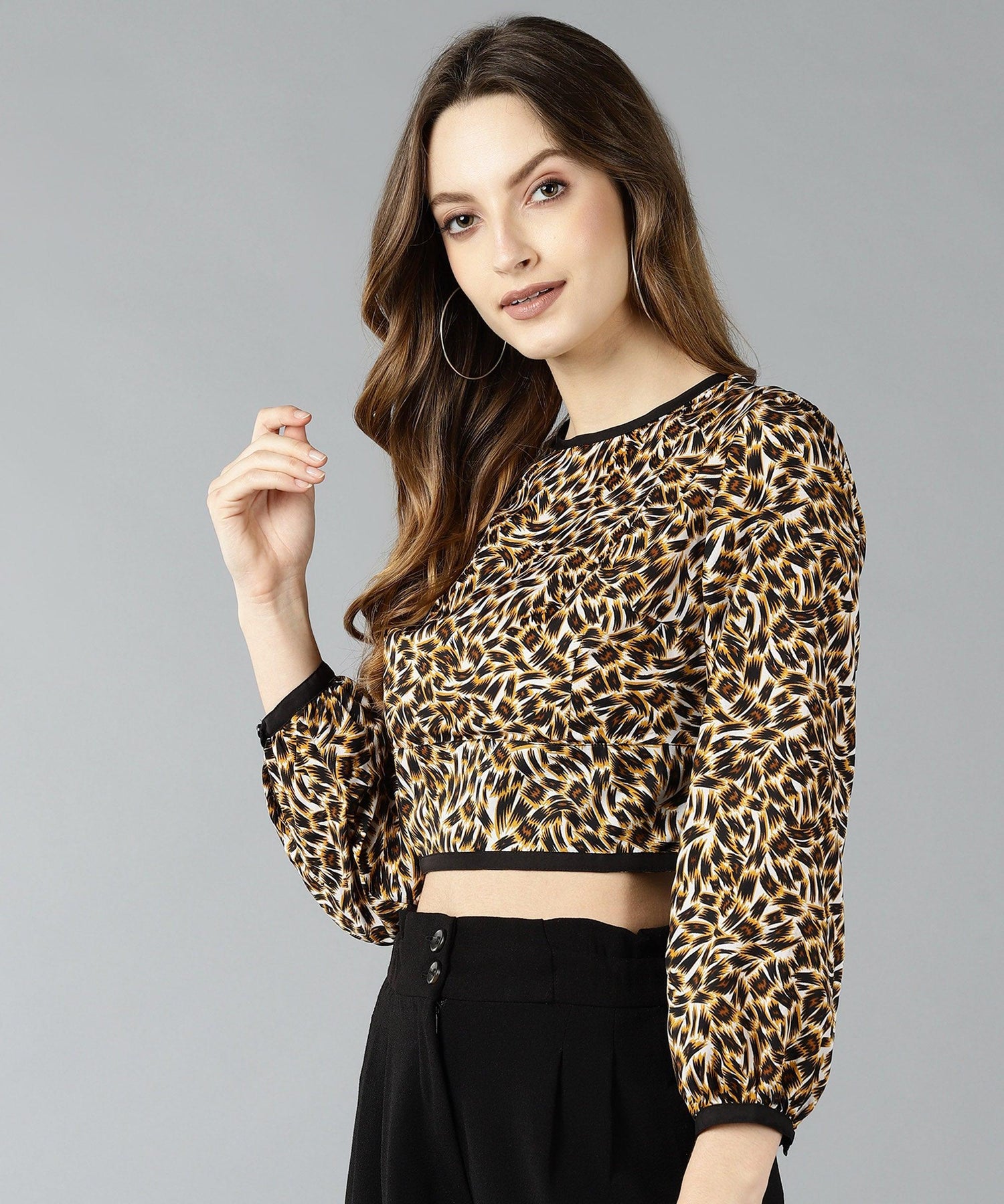Znx Women Animal Printed Crop Top - Znxclothing