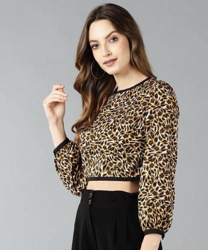 Znx Women Animal Printed Crop Top - Znxclothing