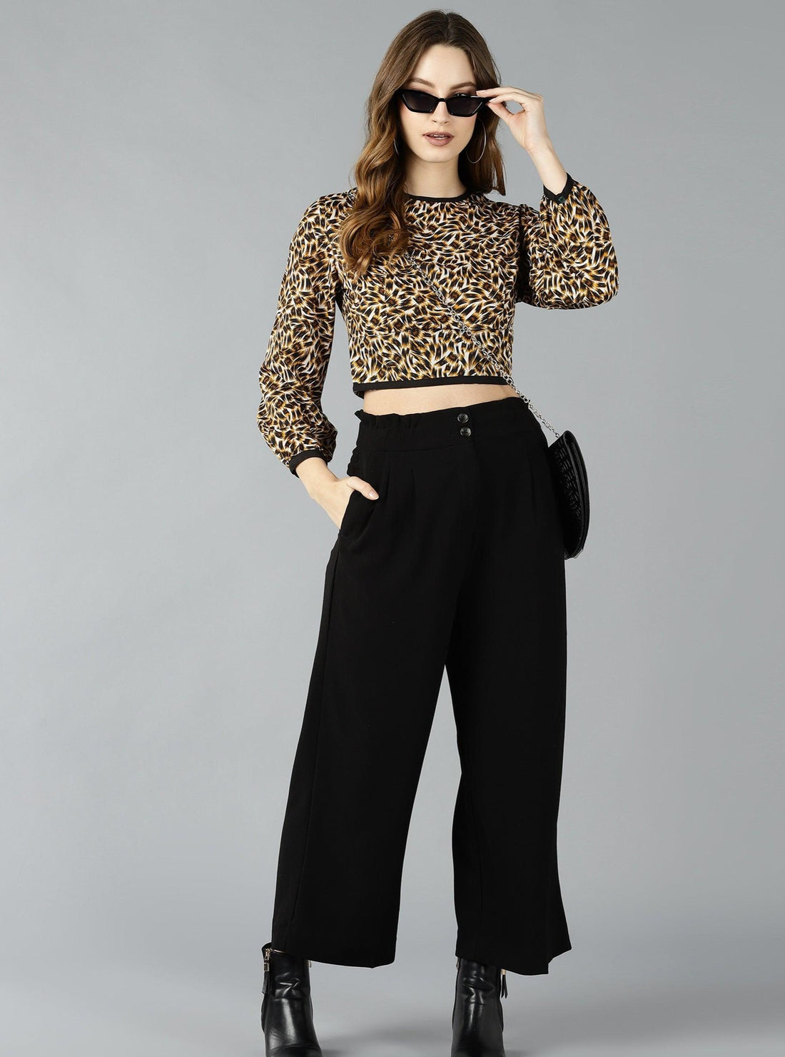 Znx Women Animal Printed Crop Top - Znxclothing