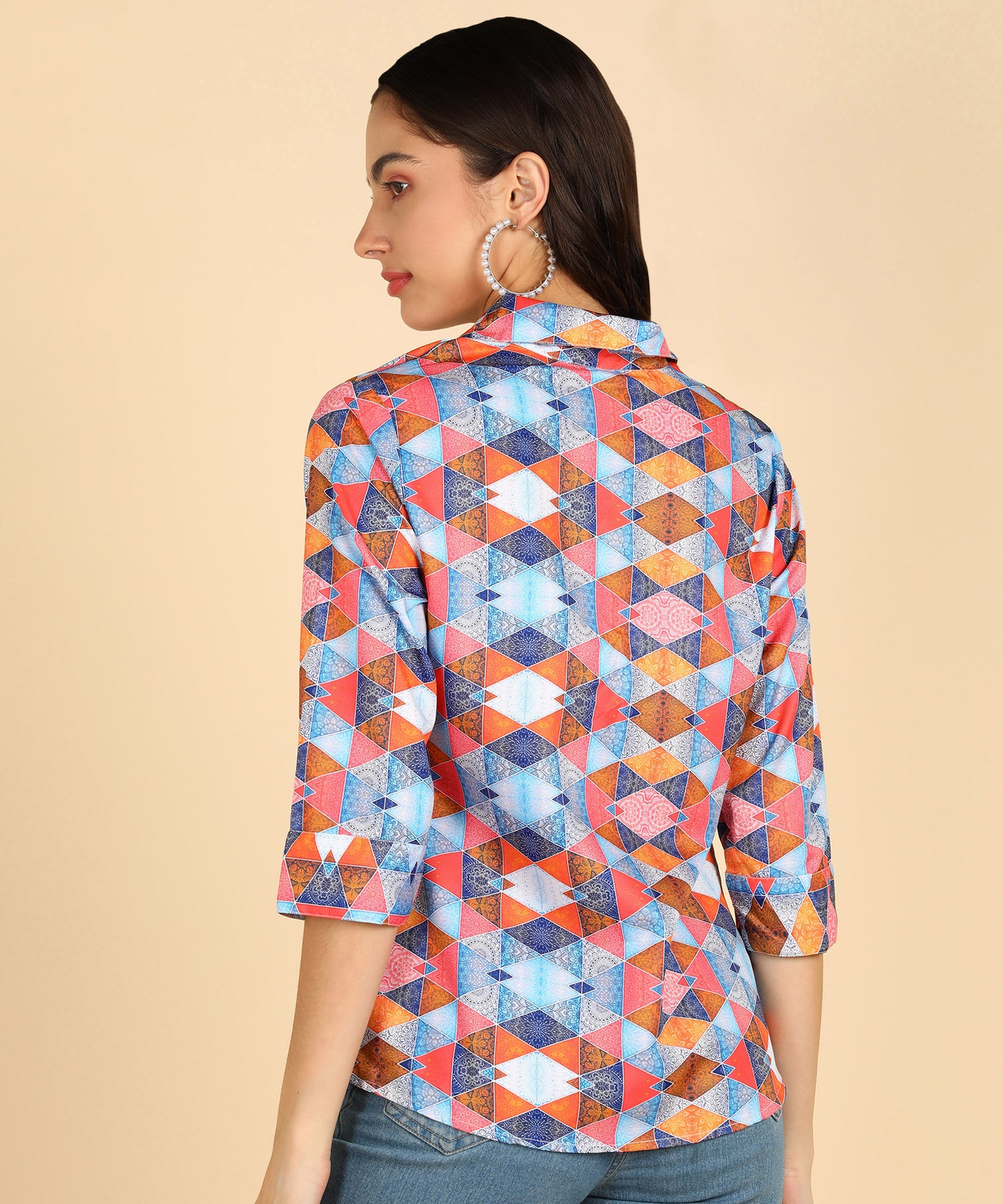 Geomatric Printed Multicolor Shirt