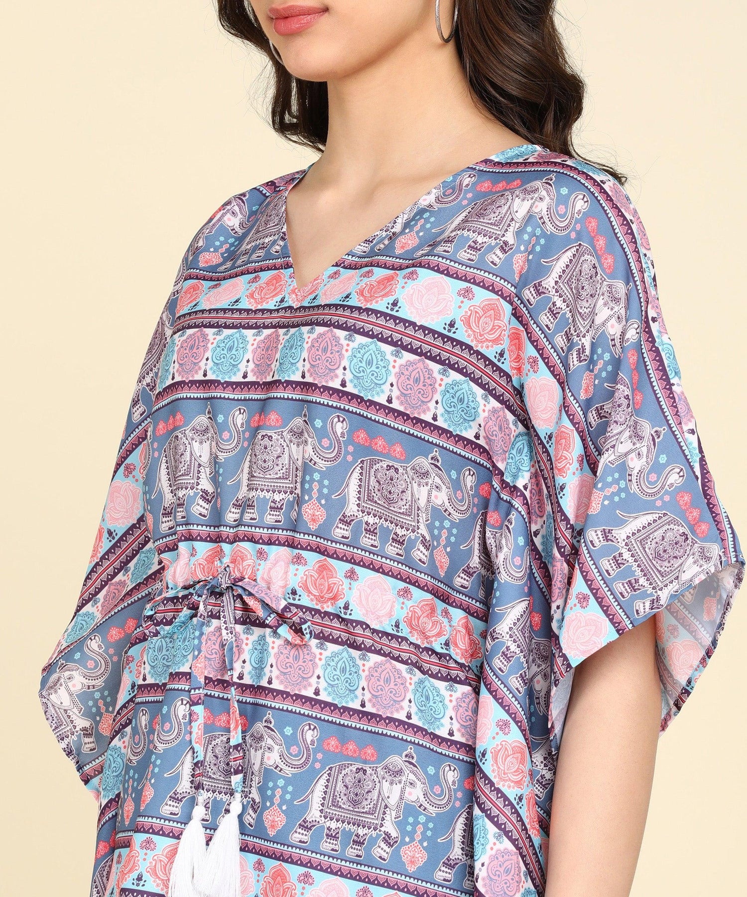 Ethnic Motifs Printed Kaftan Top - Znxclothing