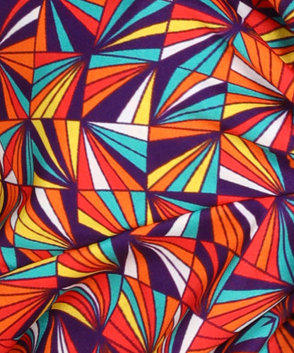 Multicolor Printed Front Knot Stylish Crop Top