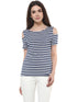 Thin Stripe Shoulder Cut Top - Znxclothing