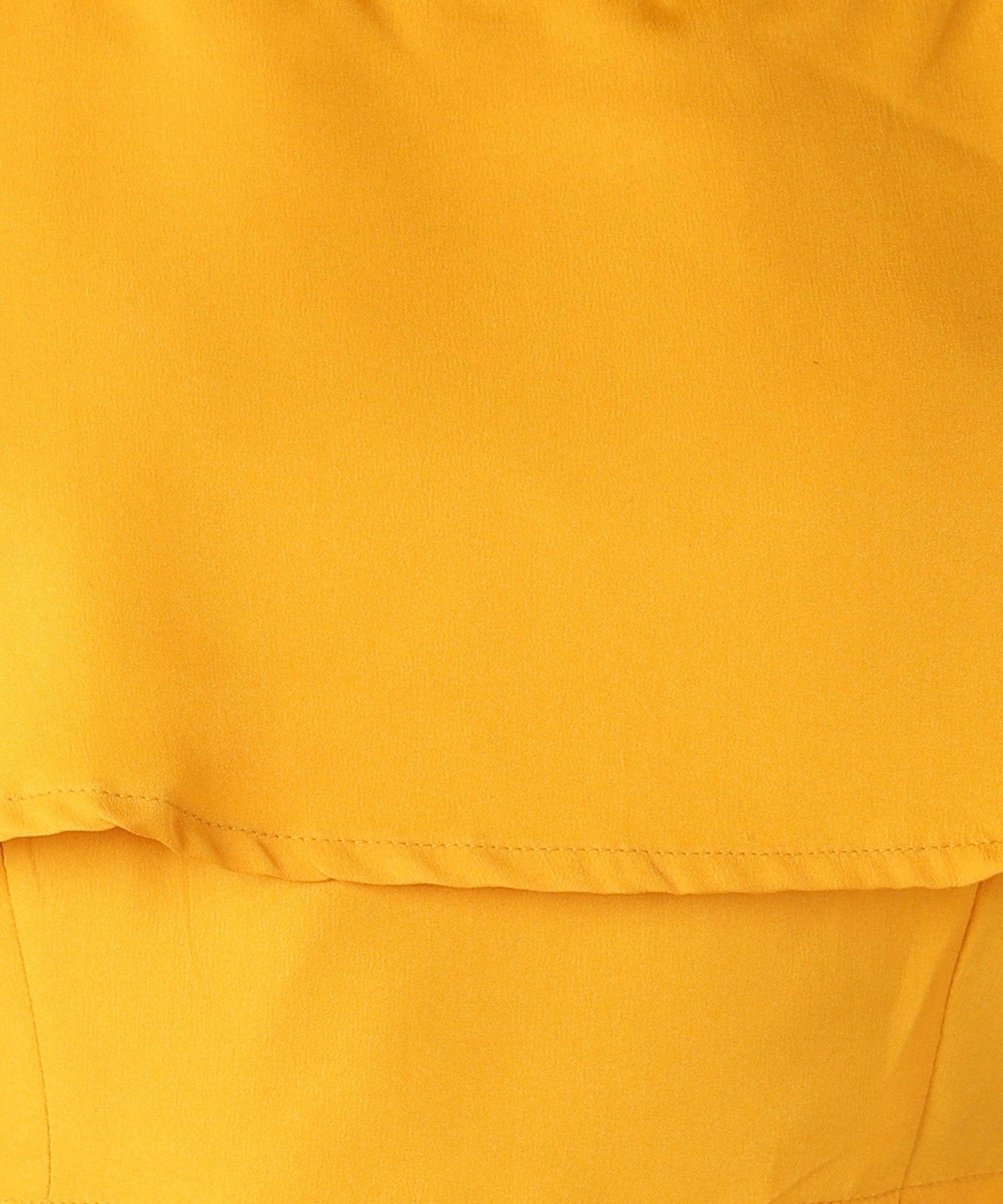 Women Shoulder Straps Yellow Solid Top - Znxclothing