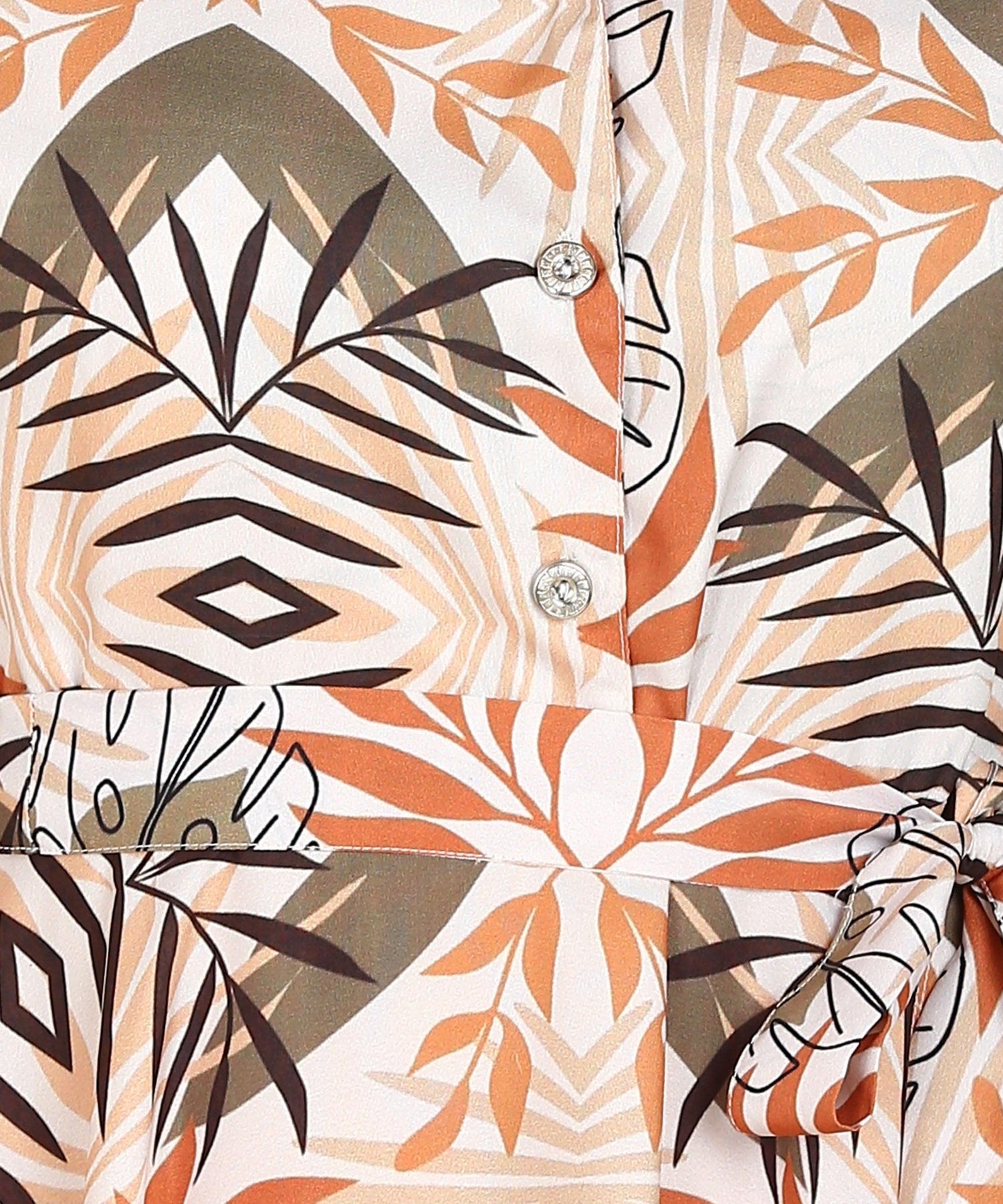 Tropical Printed Flared Dress - Znxclothing