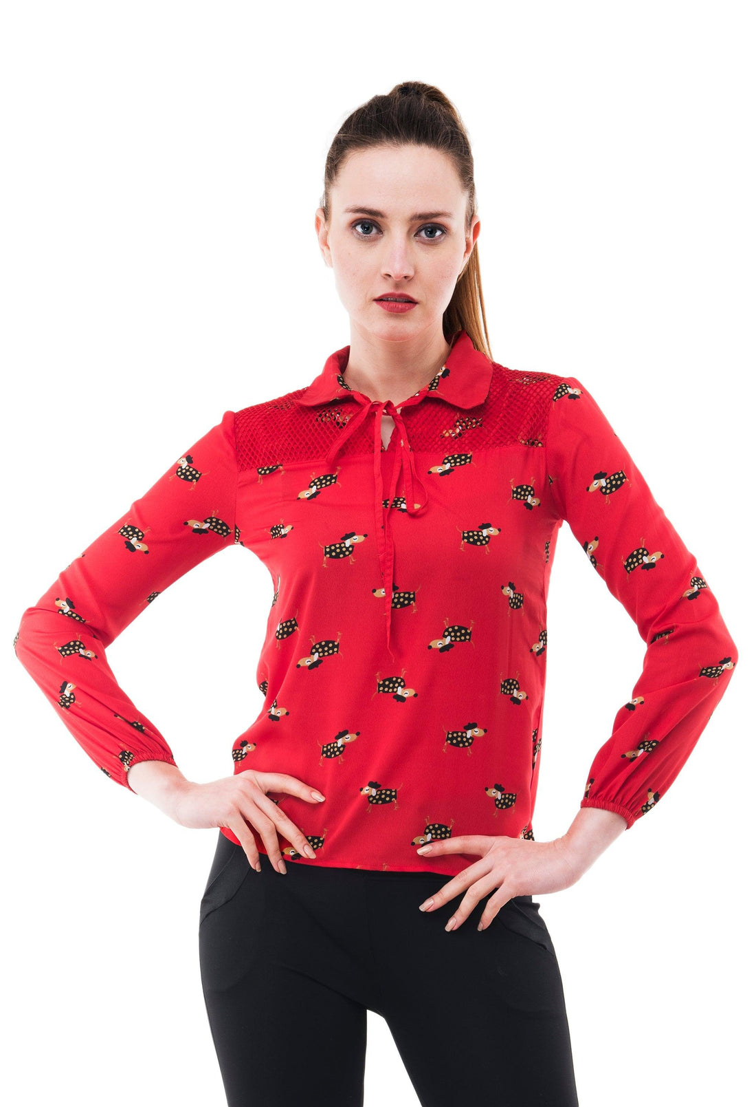 Women White LEOPORD printed top - Znxclothing