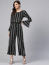 Vertical Stripes Monocromatic Jumpsuit - Znxclothing